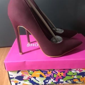 Maroon stilettos